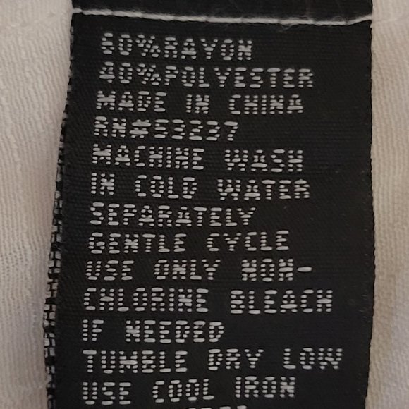 American Int. White lacy 3/4 sleeve off shoulder semi sheer embroidered blouse.M - Picture 4 of 5